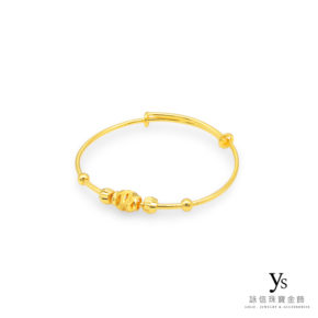 彌月金飾-金珠寶寶黃金手環