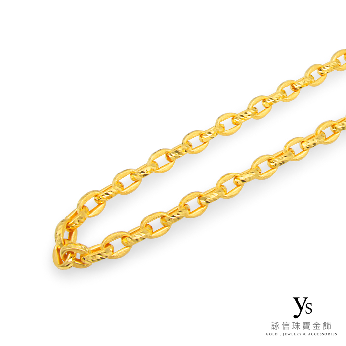 男生黃金項鏈-超寬版黃金項鏈