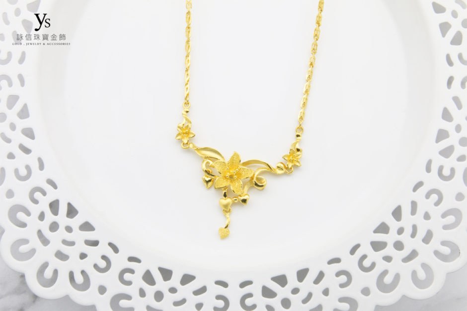 添妝金飾-花朵造型黃金套鍊