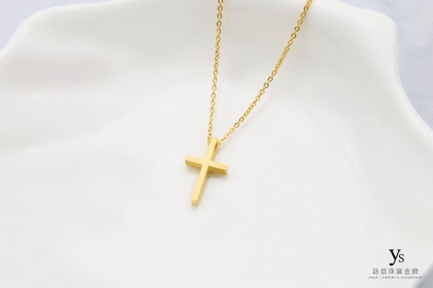 女生黃金項鍊-黃金十字架項鏈