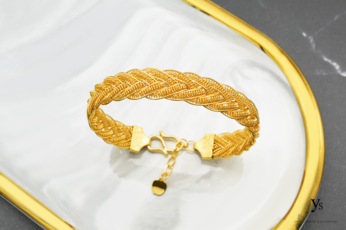 黃金手環-編織黃金手鐲