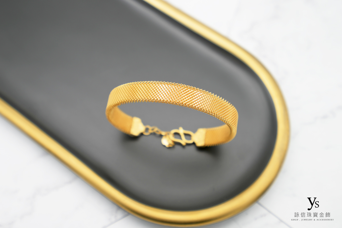 女生黃金手環-編織黃金手環