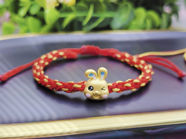 彌月金飾-兔子黃金手繩