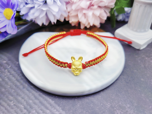彌月金飾-黃金兔子手繩