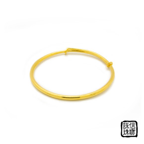 黃金手環-可調式素面手環