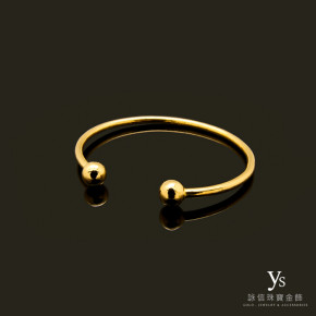 手工金飾-可調式黃金手環