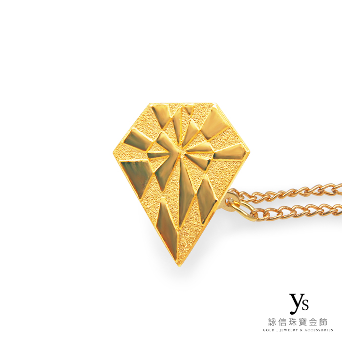 客製化金飾-鑽石造型黃金徽章訂做